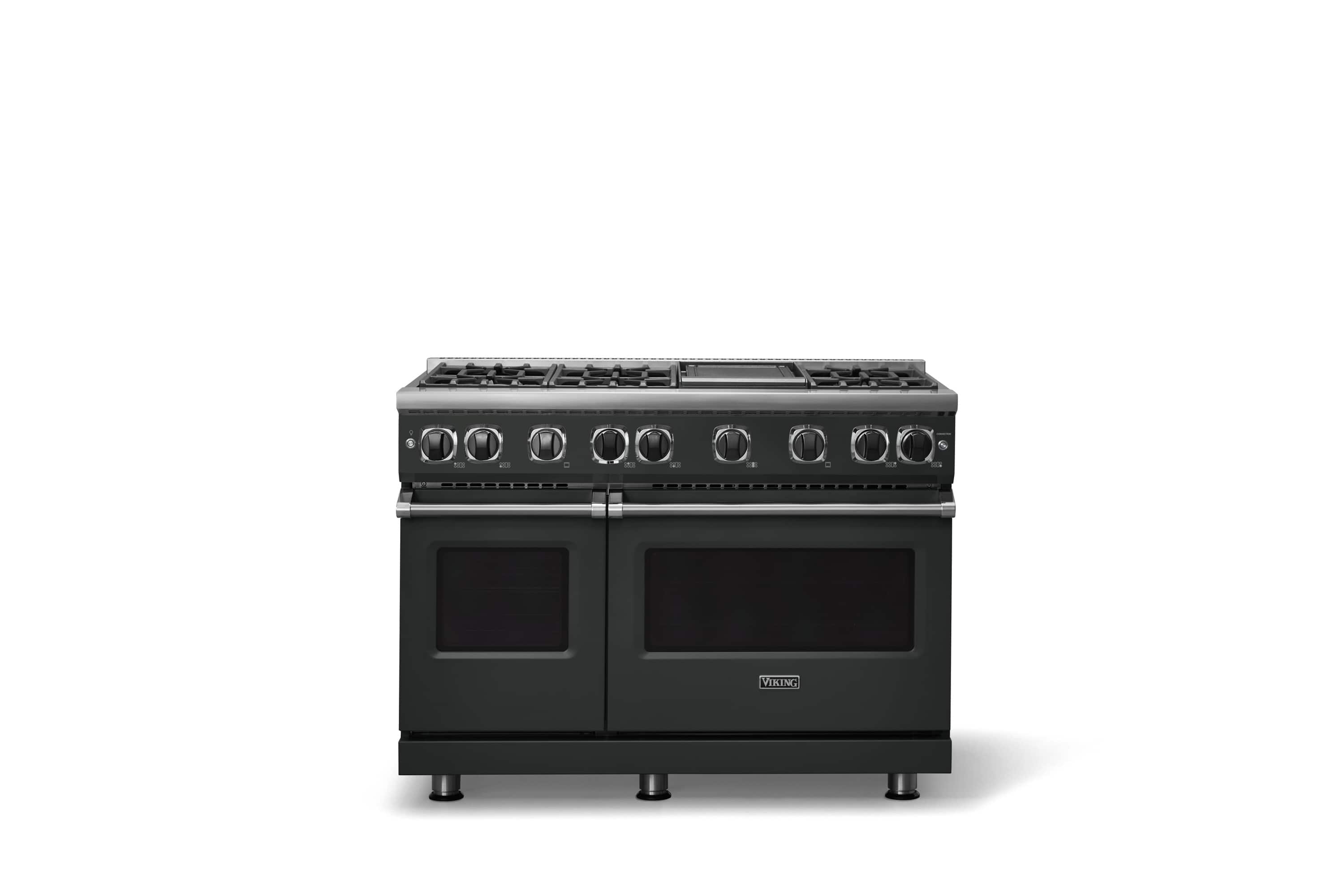 Viking - 48"W. 7.3 Cu. Ft. Freestanding Sealed 6 Burner LP Gas Range/Griddle  - Antique Bronze - Antique Bronze