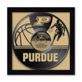 Sporticulture - Purdue Boilermakers Framed 13" x 13" Vinyl Record Art Print - Beige
