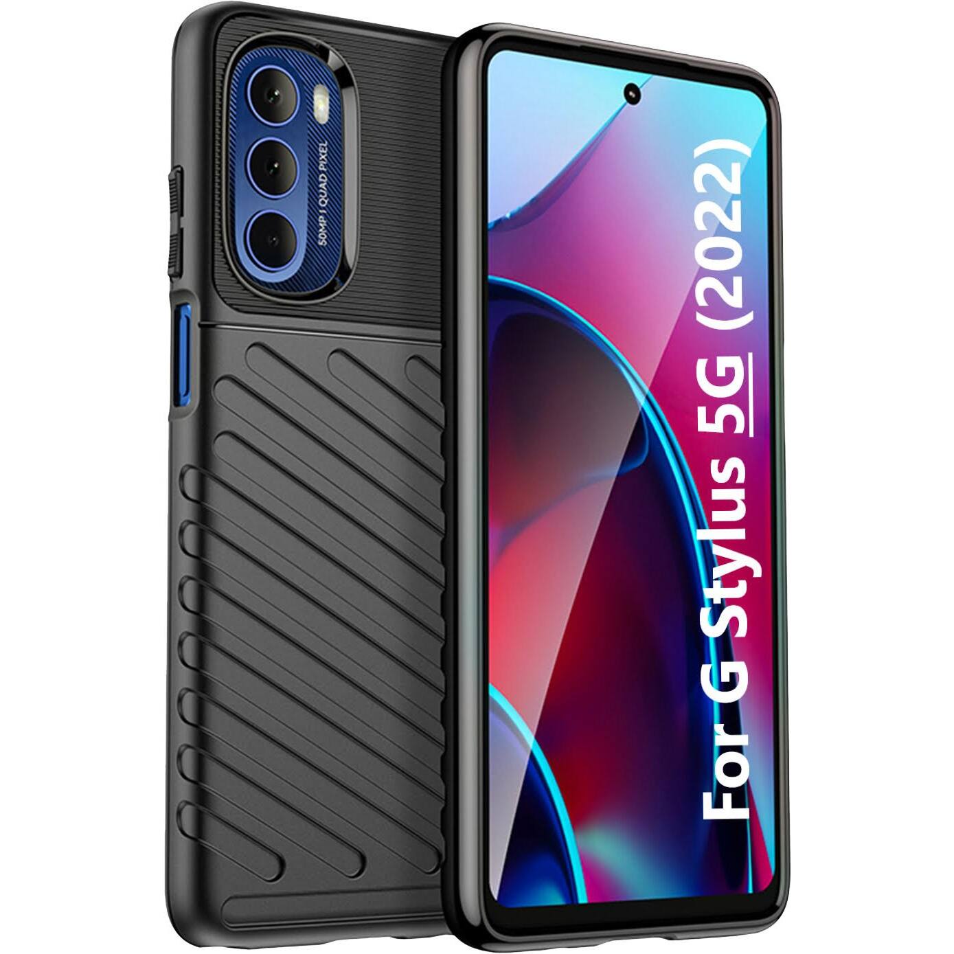 Alt View 12. SaharaCase - Anti-Slip Series Case for Motorola Moto G Stylus 5G (2022) - Black.