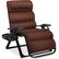 Front. Best Choice Products - Best Choice Products Oversized Zero Gravity Chair, Folding Recliner w/ Removable Cushion, Side Tray - Woodland Brown - Woodland Brown.