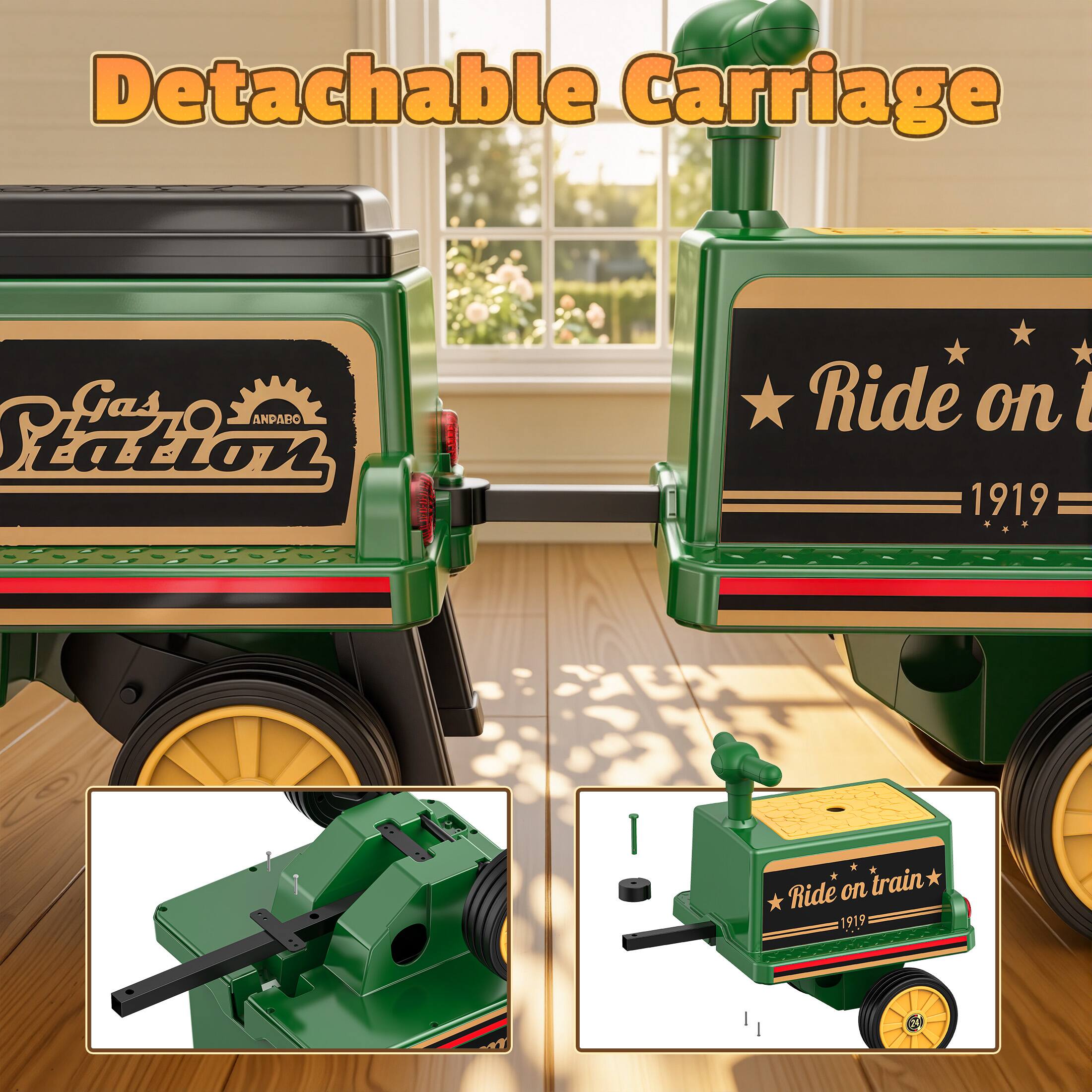 Detachable Carriage  
Gas ANPABO Station  
Ride on train 1919