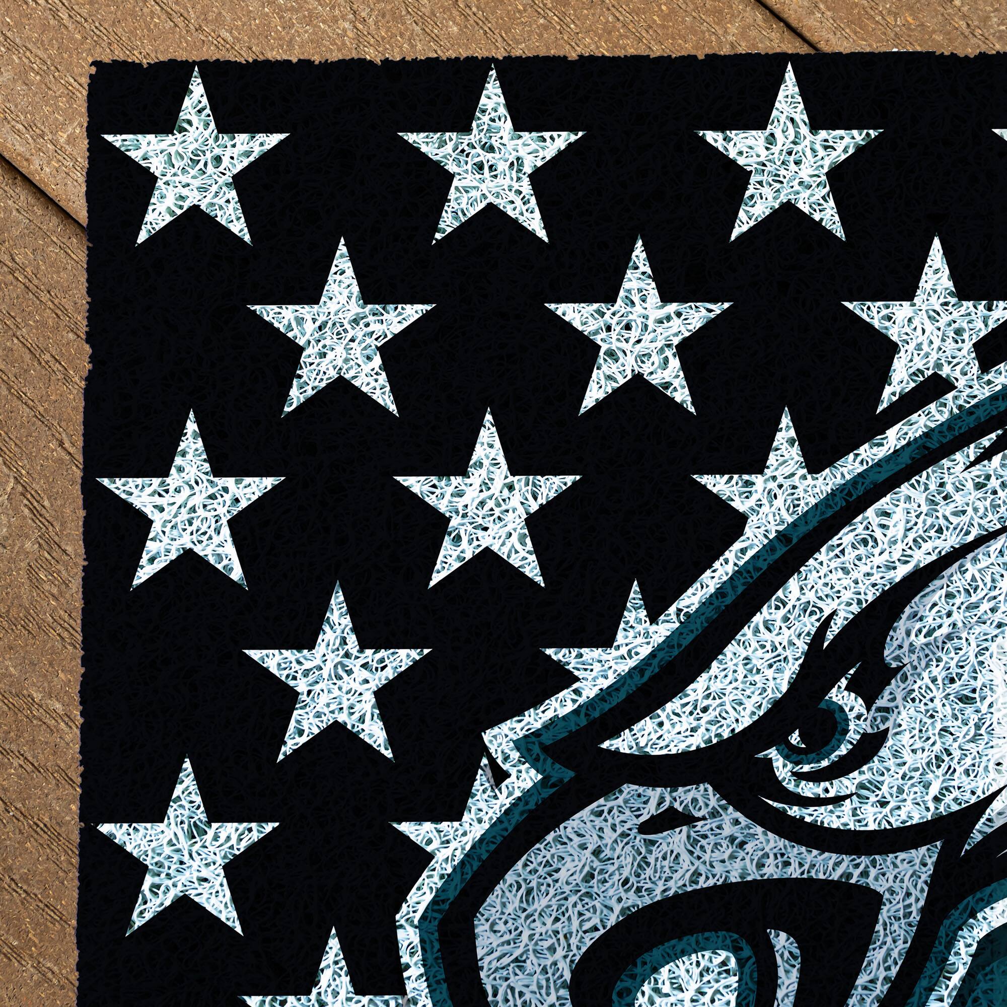 Alt View 2. Evergreen Enterprises - Philadelphia Eagles 16" x 28" Stars & Stripes Patriotic Turf Mat - Multicolor.