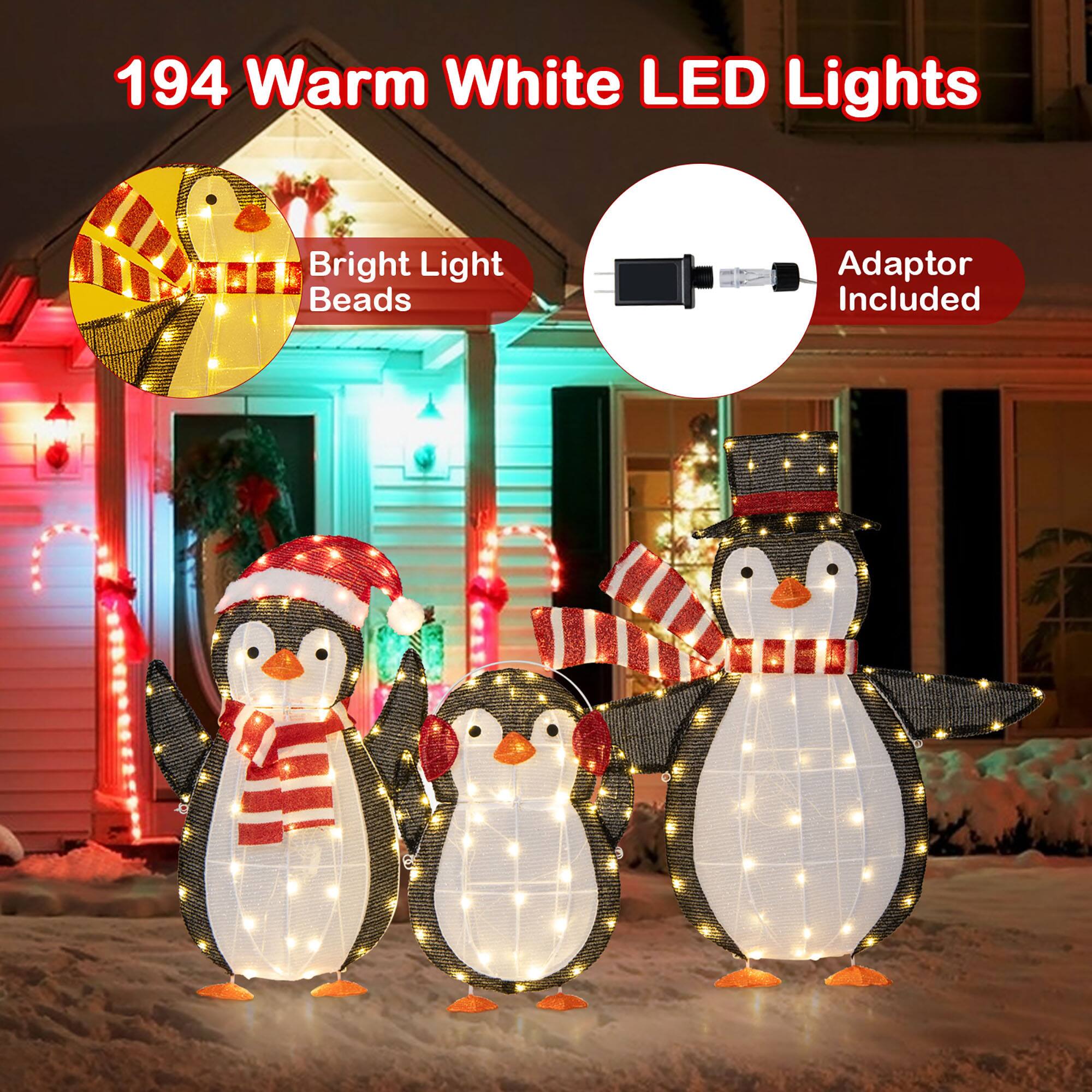 194 Warm White LED Lights

- Bright Light Beads
- Adaptor Included