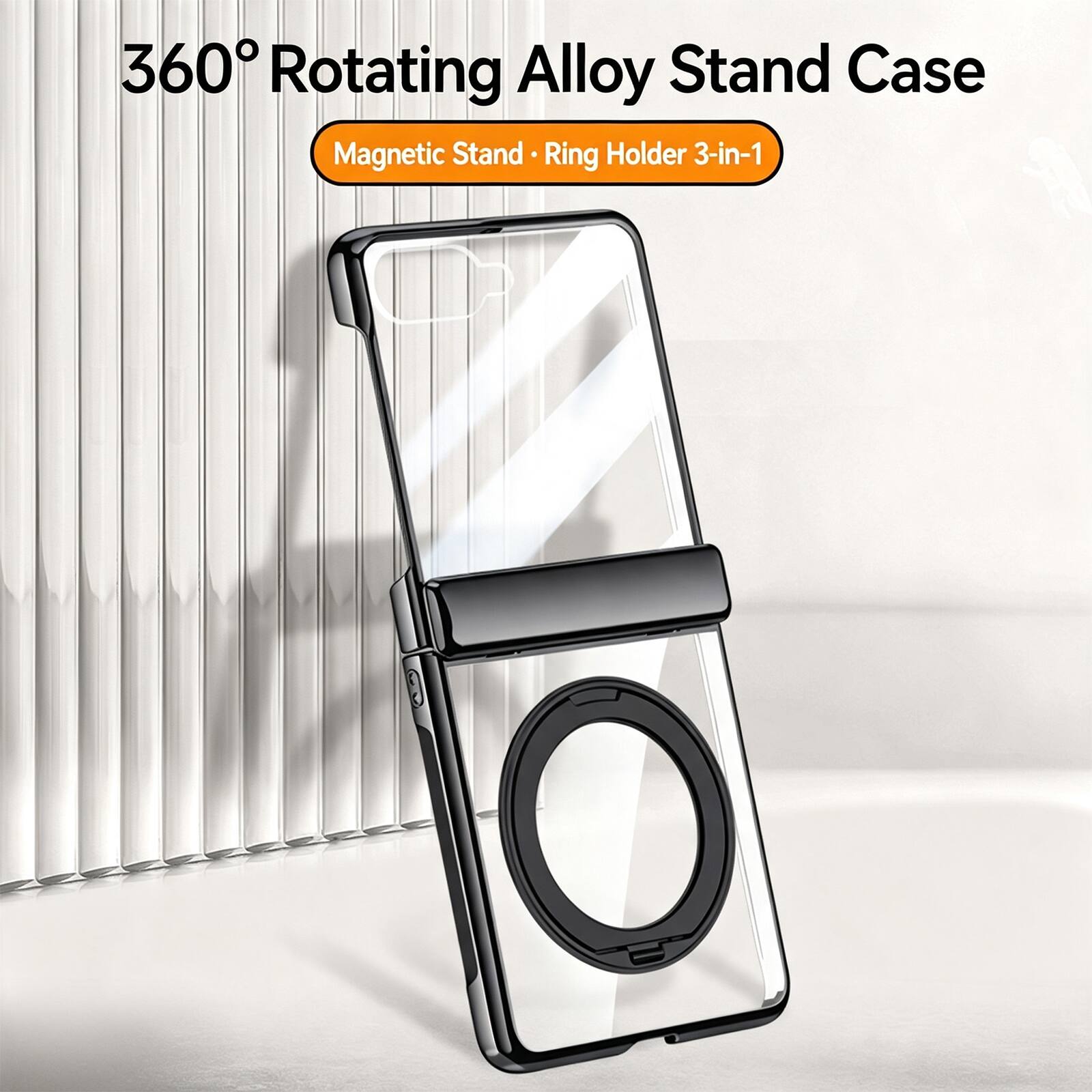 360° Rotating Alloy Stand Case  
Magnetic Stand • Ring Holder 3-in-1