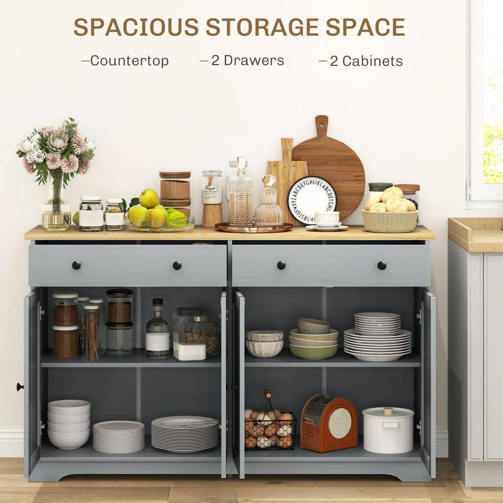 SPACIOUS STORAGE SPACE  
- Countertop  
- 2 Drawers  
- 2 Cabinets