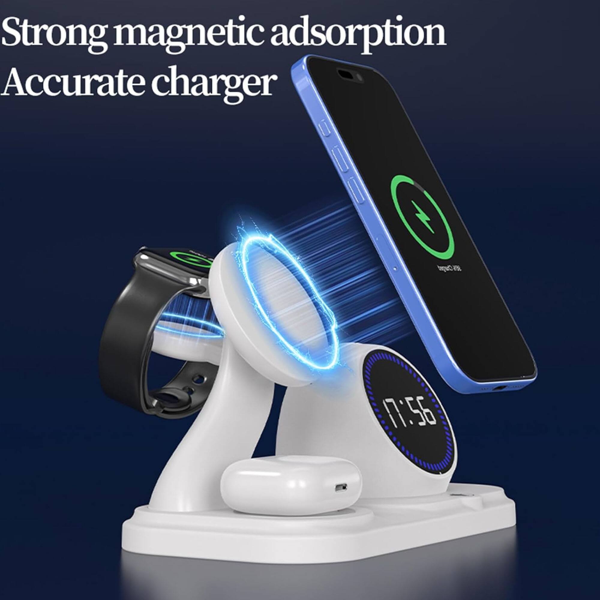 Strong magnetic adsorption  
Accurate charger