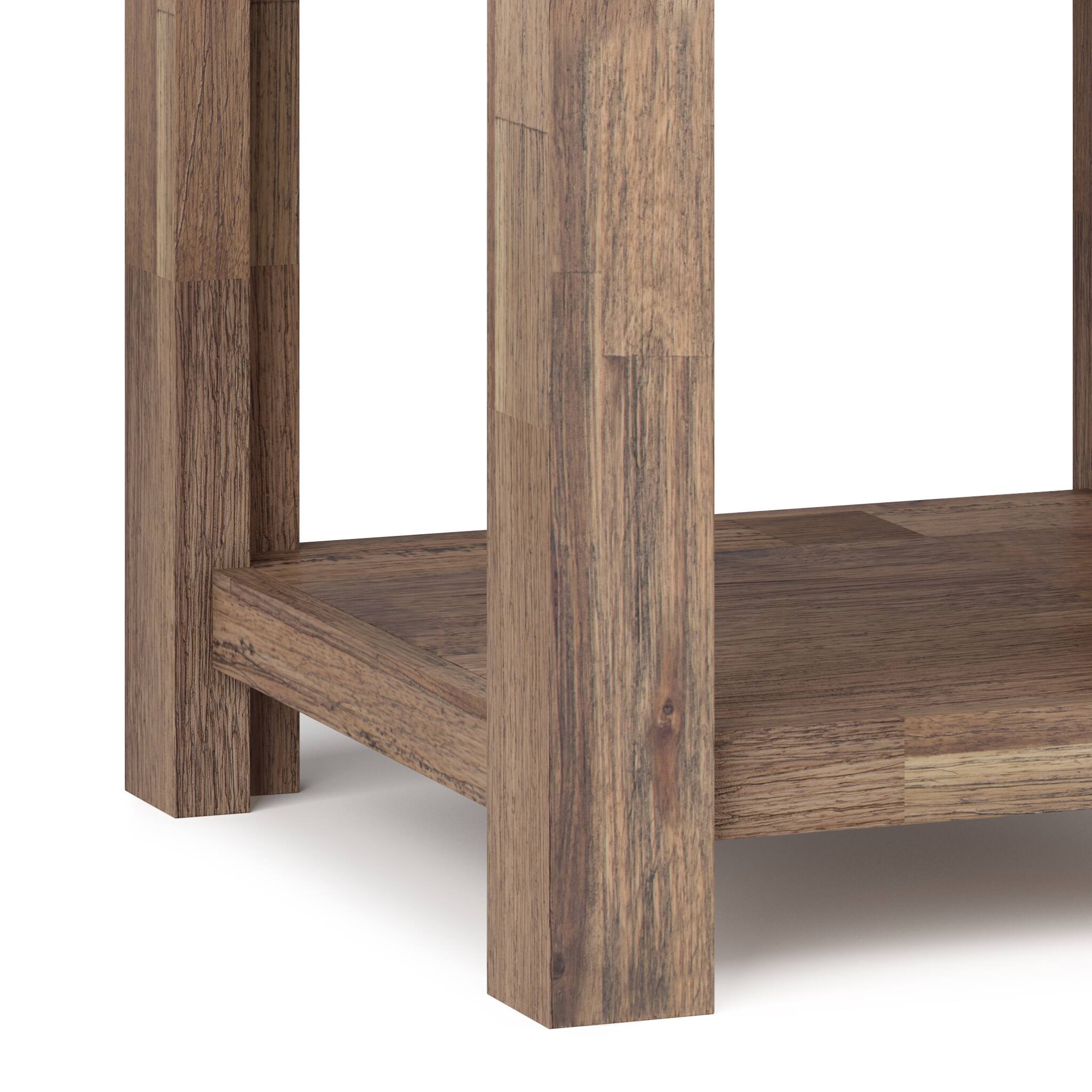Alt View 6. Simpli Home - Monroe 38 inch Coffee Table with 22 inch End Tables (Set of 3) - Rustic Natural Aged Brown.