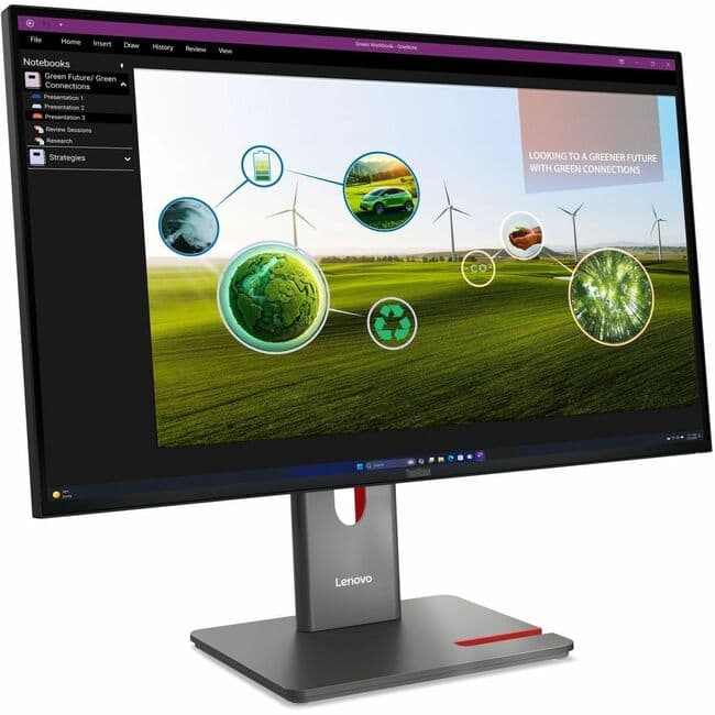 Lenovo - ThinkVision P27Q-40 27" Class WQHD LED Monitor - 16:9 - 27" Viewable - In-plane Switching (IPS) - Eclipse Black