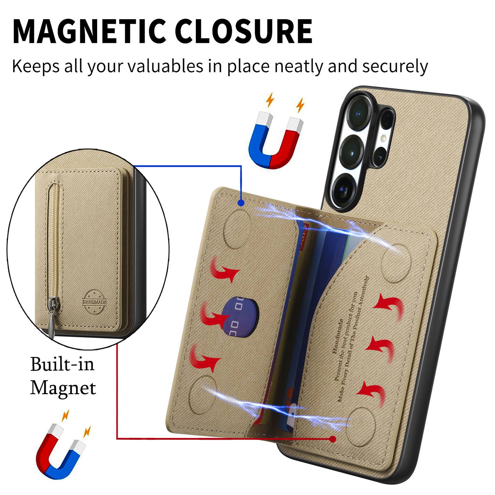 MAGNETIC CLOSURE  
Keeps all your valuables in place neatly and securely  

Built-in Magnet