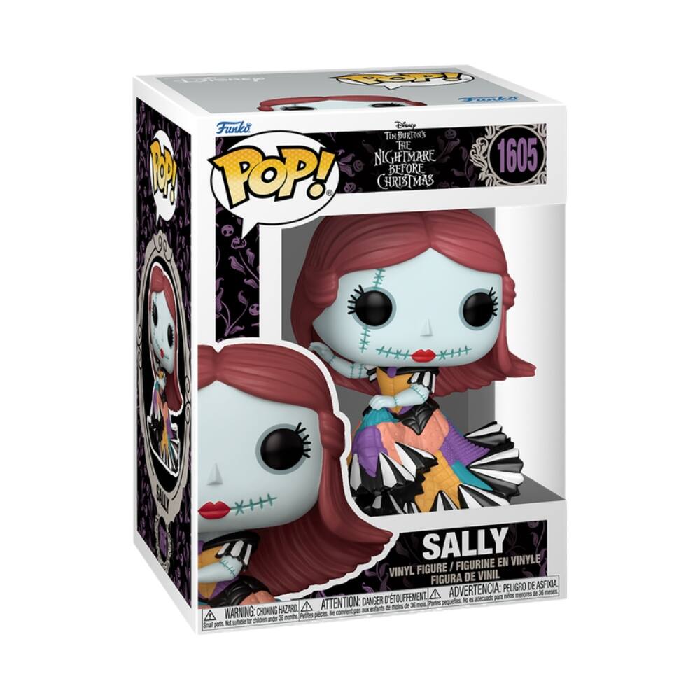 Sure, here is the corrected and grouped text from the image:

---

**Funko POP!**

**Disney Tim Burton's The Nightmare Before Christmas**

**1605**

**SALLY**

**VINYL FIGURE / FIGURINE EN VINYLE / FIGURA DE VINIL**

**ADVERTENCIA: PELIGRO DE ASFIXIA - DANGER OF CHOKING - ATTENTION: RISQUE D'ETOUFFEMENT**

**WARNING: CHOKING HAZARD - Small parts. Not for children under 3 years.**

**ATTENTION: PELIGRO DE ASFIXIA - ADVERTENCIA: RISQUE D'ETOUFFEMENT - ATTENTION: RISQUE D'ETOUFFEMENT**

**WARNING: CHOKING HAZARD - Small parts. Not for children under 3 years.**

---