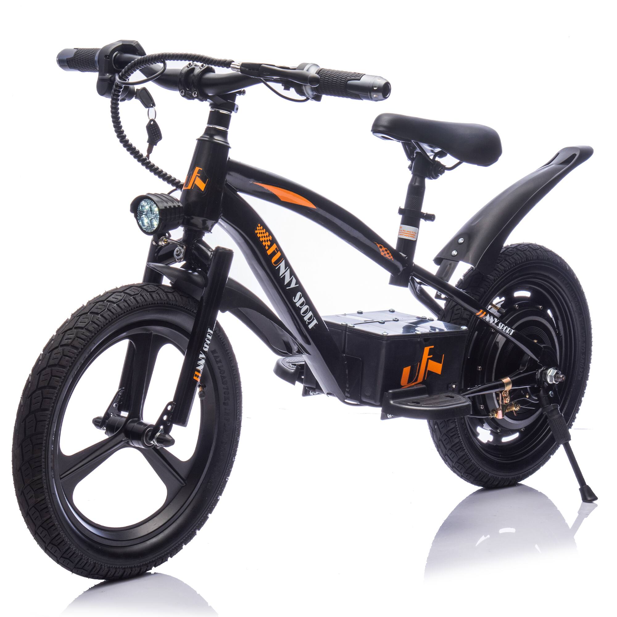 APRILSOUL - 24V Kids Electric Dirt Bike 300W 1243MPH 16in Wheels 512 Years - Black