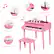 The image features a pink toy piano with a protective arc edge, a sturdy bracing piece, and a graceful curve. The piano also has a flip-over cover for added protection. The toy piano is displayed on a pink stand, which is a thoughtful music stand.