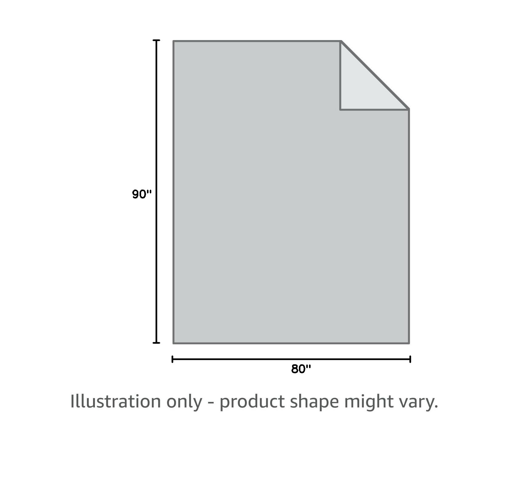 90" x 80" Illustration only - product shape might vary.