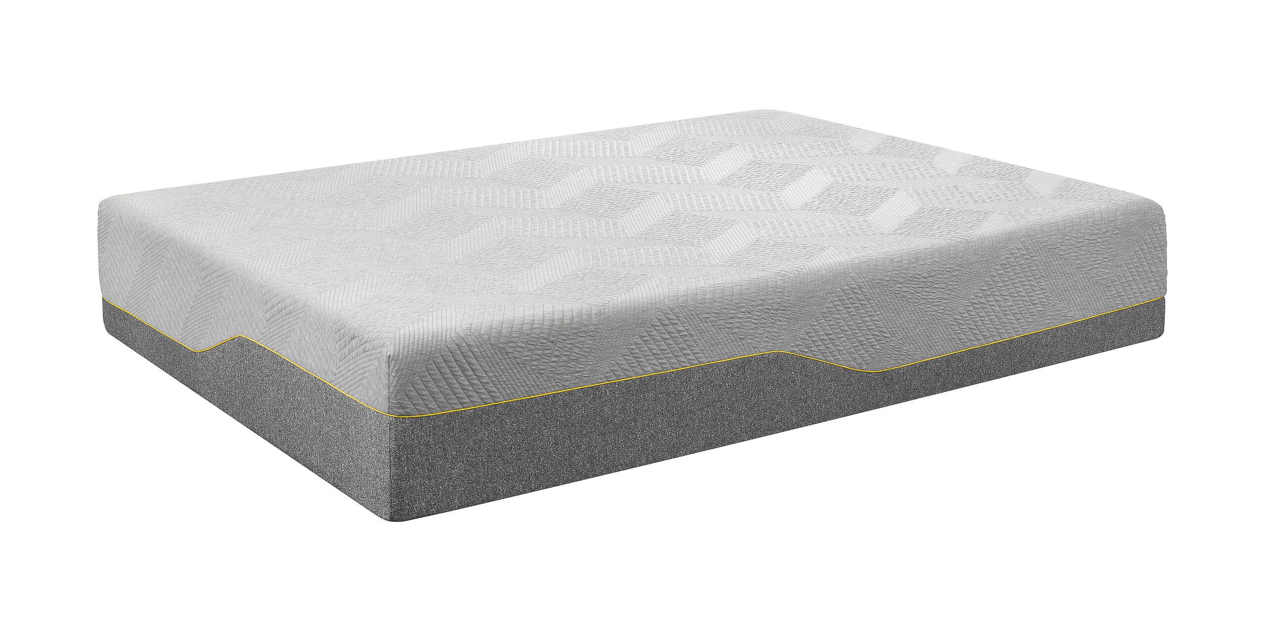Back. Bestier - 14 Inch Twin Size Gel Memory Foam Mattress, Breathable Design, High-Density Pressure Relief Support - Grey.
