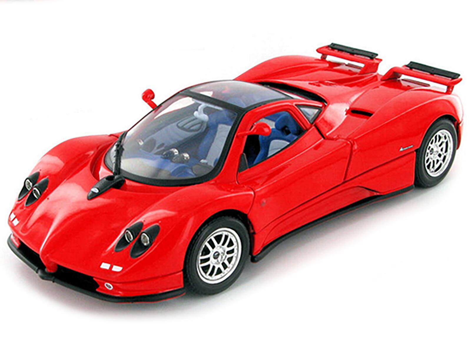 Alt View 1. Motormax - Pagani Zonda C12 Red 1/18 Diecast Model Car by Motormax.