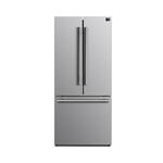 Forno Appliances - Gallipoli 17.5 Cu. Ft. Freestanding French Door Refrigerator with High-Efficiency LED lighting - Stainless Steel