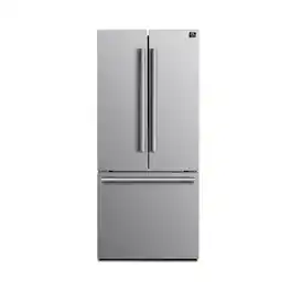 Forno Appliances - Gallipoli 17.5 Cu. Ft. Freestanding French Door Refrigerator with High-Efficiency LED lighting - Stainless Steel