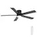 Angle. Breezary - 42"/52" Flush Mount Low Profile Ceiling Fan with LED Light, 5 Blades, DC Motor, Remote Control and Timer, for Indoor Use - Black-52 in.