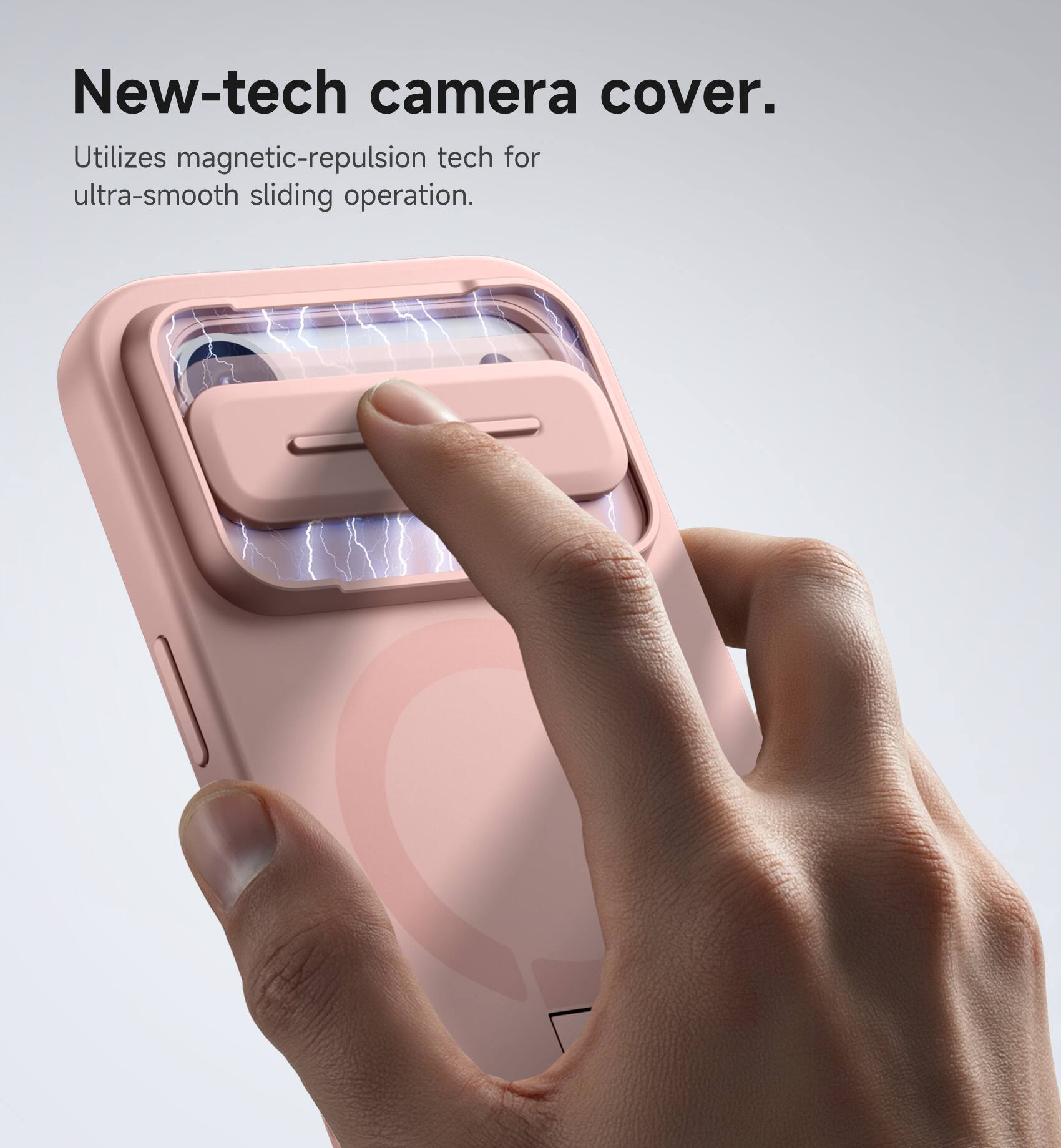New-tech camera cover.  
Utilizes magnetic-repulsion tech for ultra-smooth sliding operation.