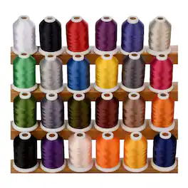 Singer - Simthread 1100 Yards Miniking Trilobal Polyester Spool (24 Assorted Colors)
