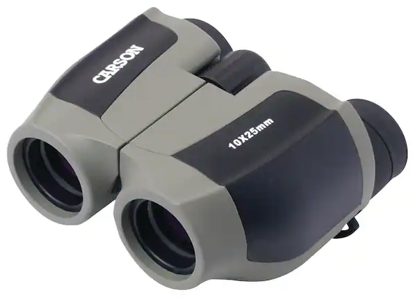 Angle. Carson - Scoutplus 10 x 25 Compact Binoculars - Gray/Black.