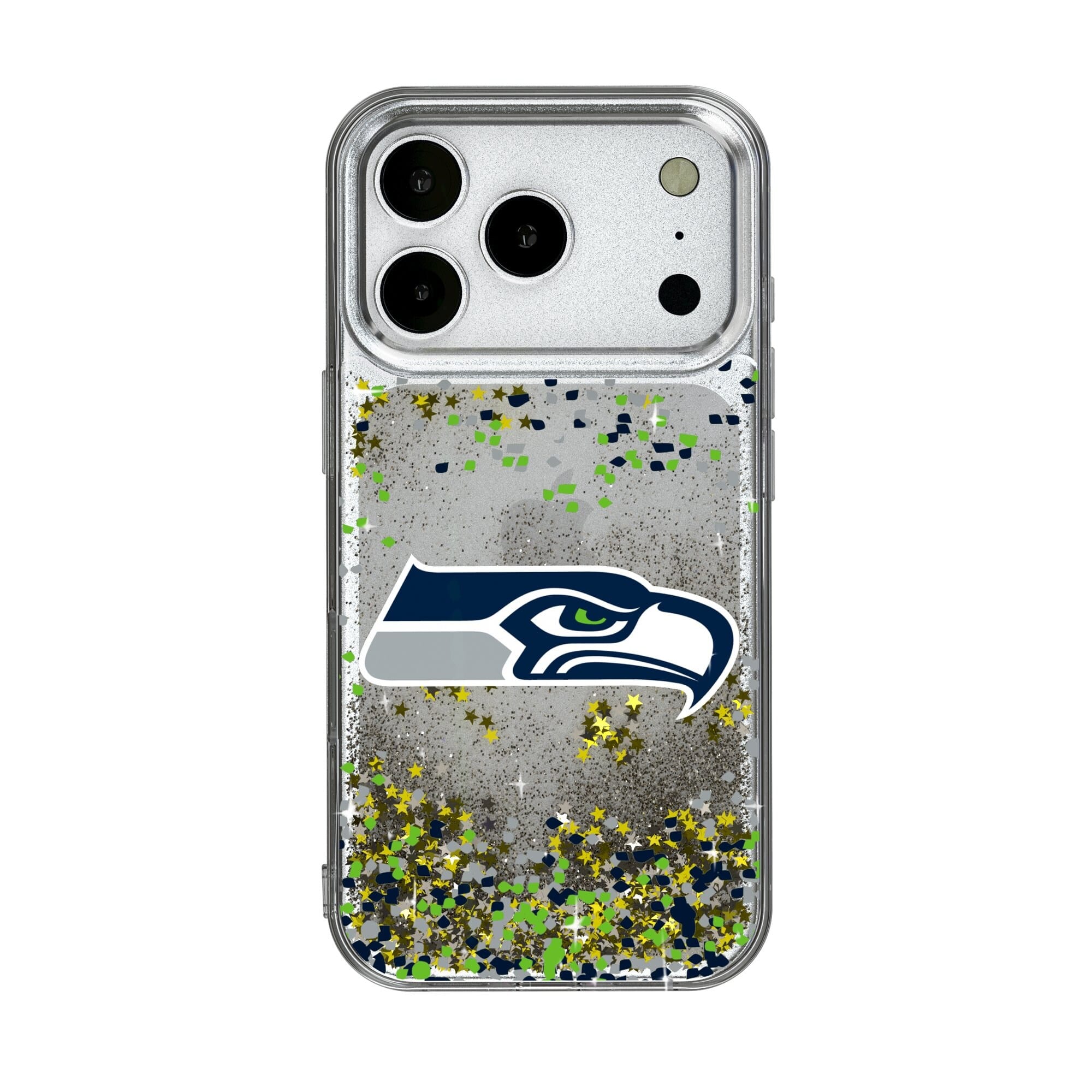 Keyscaper - NFL - Seattle Seahawks iPhone Glitter Case with Confetti Design - 17 - Multicolor price history on PriceWatchPro