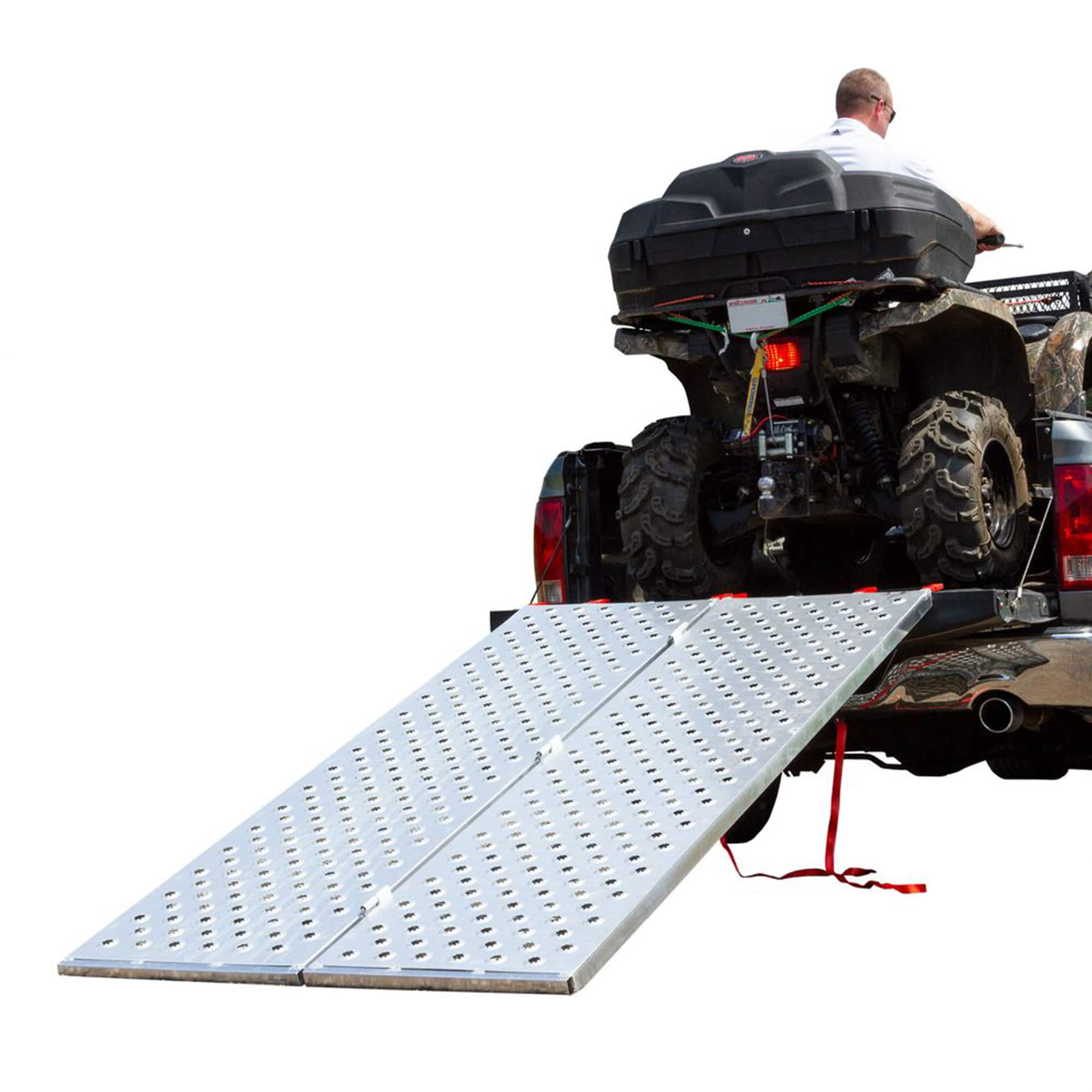 "Black Widow - 94"" x 50"" Aluminum Folding ATV Ramp, 1500 Lb Truck Loading Ramp" price history on PriceWatchPro
