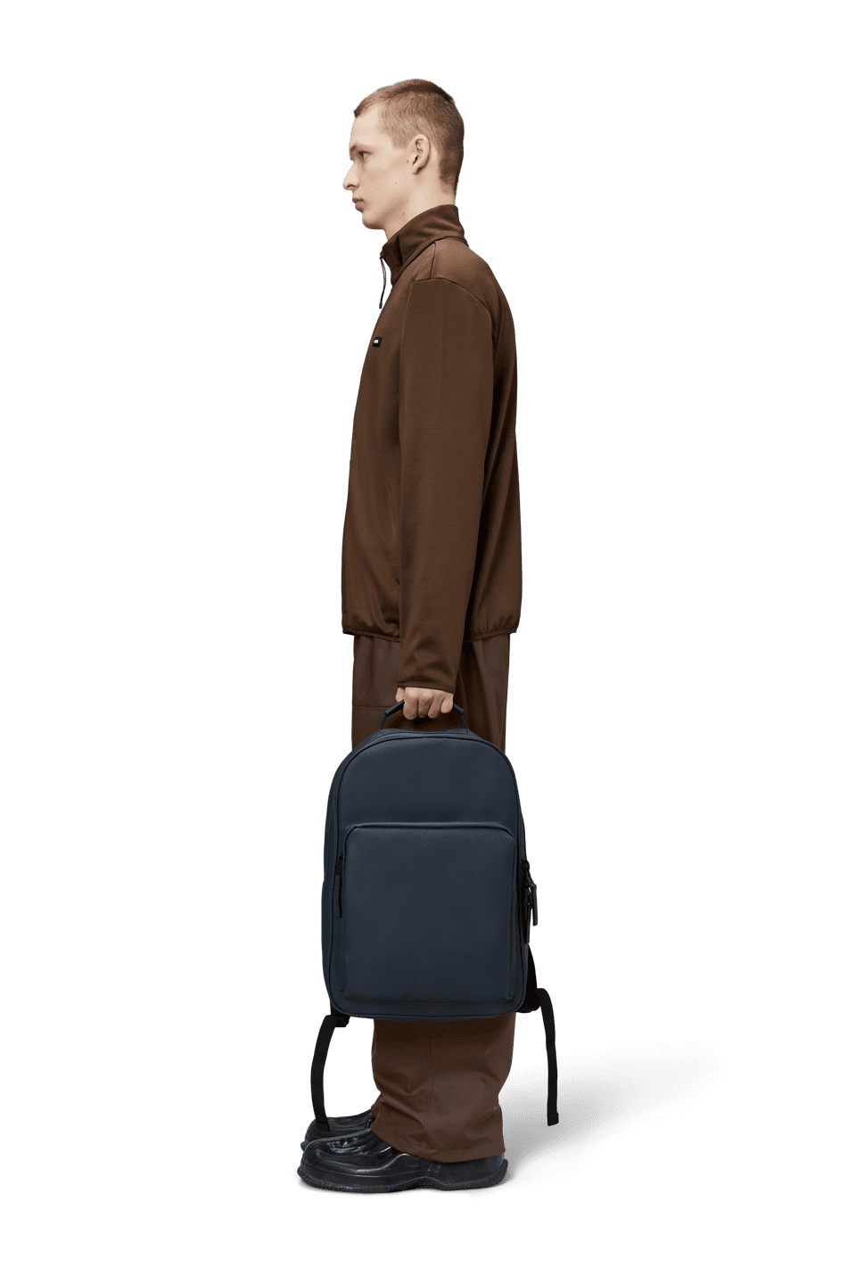 Back. RAINS - Book Daypack Large - Navy.