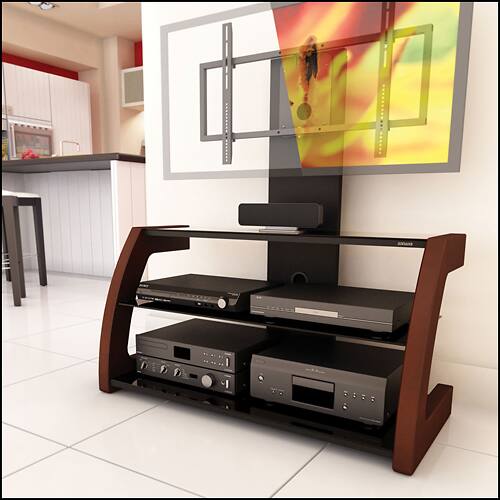 Best Buy Sonax TV Stand for FlatPanel TVs Up to 55" Black/Brown ML1459