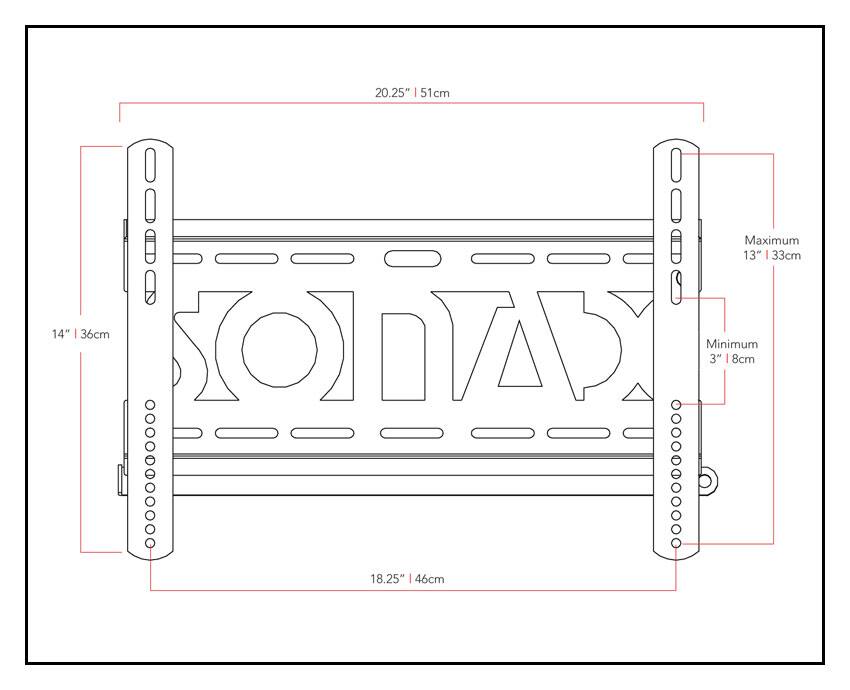 Alt View 13. Sonax - Tilting TV Wall Mount for Most 28" - 50" Flat-Panel TVs - Black.
