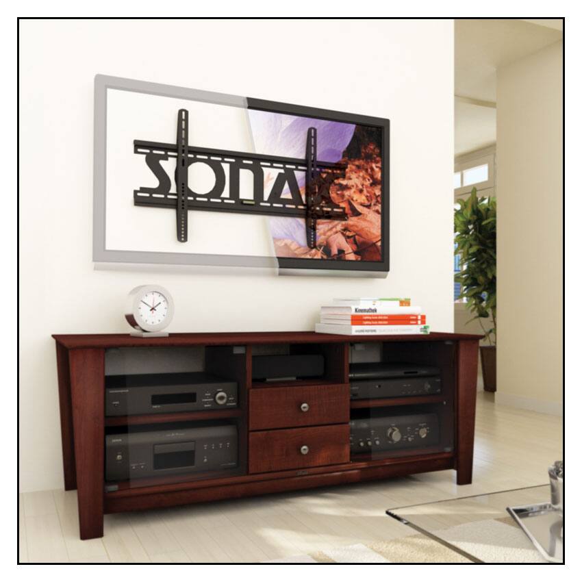 Alt View 11. Sonax - Tilting TV Wall Mount for Most 32" - 90" Flat-Panel TVs - Black.
