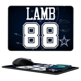 Keyscaper - CeeDee Lamb Dallas Cowboys Wireless Charger and Mouse Pad - Black
