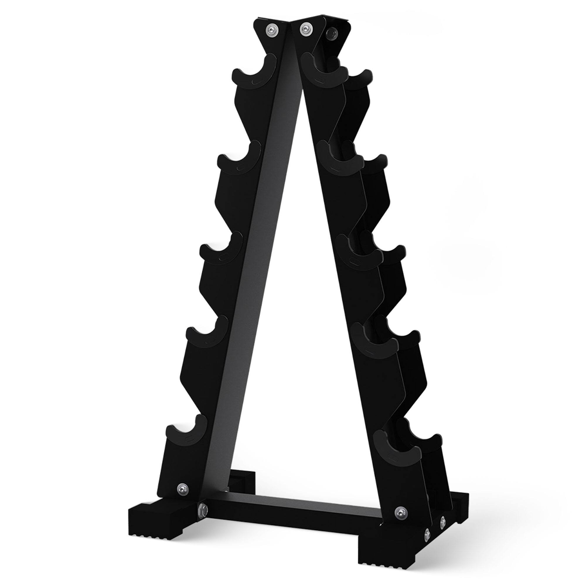 Alt View 5. BalanceFrom Fitness - BalanceFrom Signature Alloy Steel Fitness Rubber Encased Hex Dumbbell Set, Black - Black.