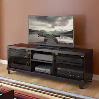 CorLiving - Holland TV Stand, for TVs up to 75" - Ravenwood Black - Front_Zoom