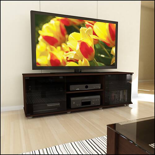 Alt View Zoom 1. CorLiving - Fiji Maple Wooden TV Stand, for TVs up to 75" - Urban Maple.