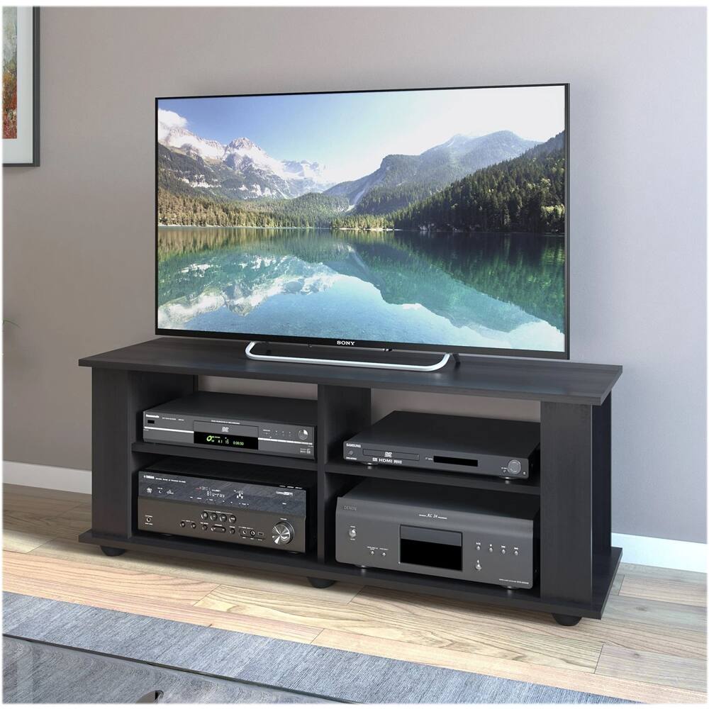 Alt View Zoom 12. CorLiving - Fillmore Black Wooden TV Stand, for TVs up to 55" - Ravenwood Black.