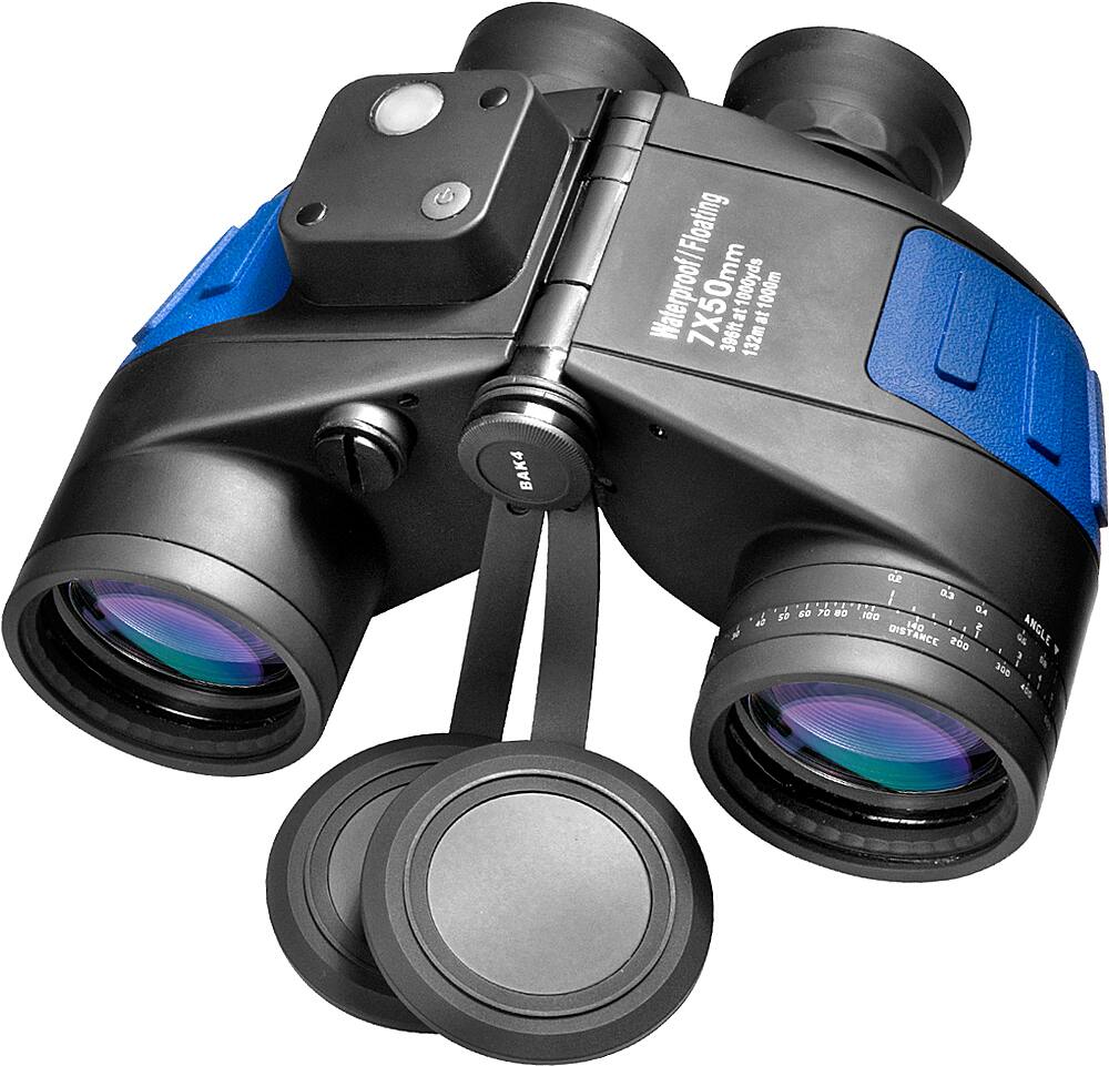 Left. Barska - 7x 50mm WP Deep Sea Floating Range Finding Reticle Binoculars - Black.