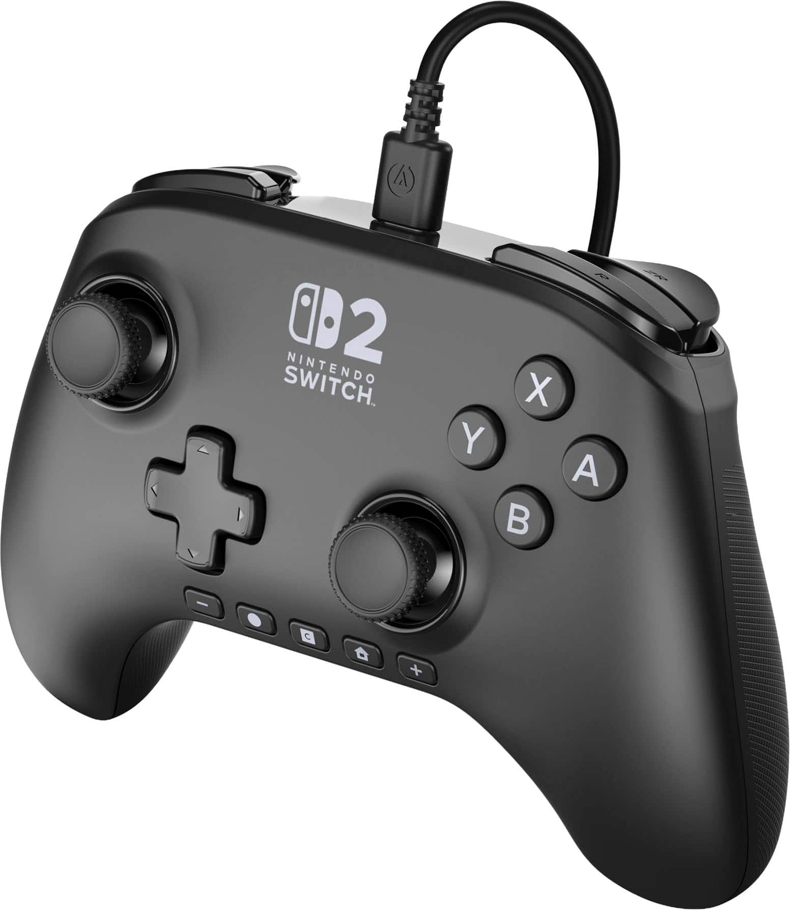 Left. PowerA - PowerA Advantage Wired Controller for Nintendo Switch 2 - Black - Black.