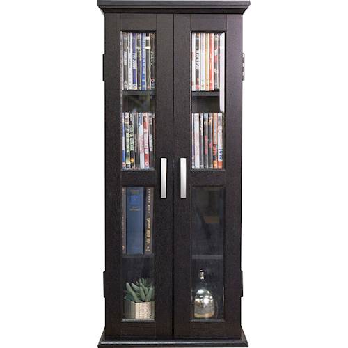 Walker Edison - Wood Media Storage Cabinet - Black