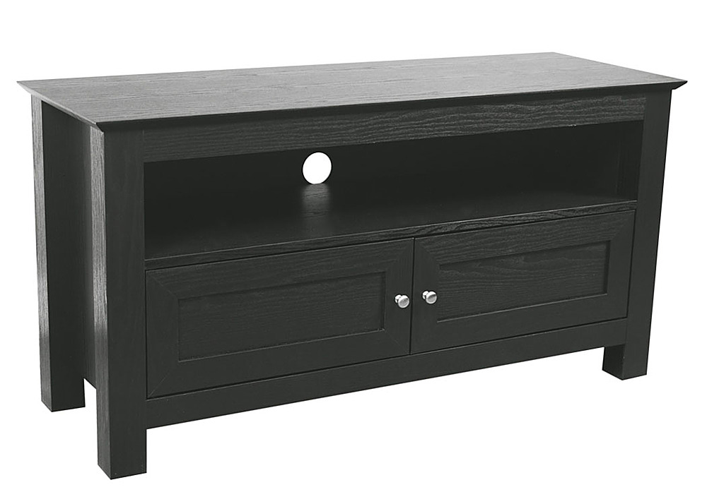 Angle View: Walker Edison - Modern TV Stand Cabinet for Most Flat-Panel TVs Up to 50" - Black