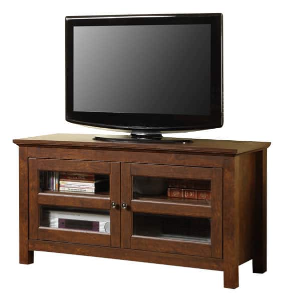 Walker Edison - TV Stand for Flat-Panel TVs Up to 48" - Brown - Larger Front