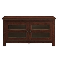 Walker Edison - Double Door TV Stand for Most Flat-Panel TV's up to 48" - Brown - Front_Zoom