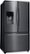 Angle. Samsung - 24.6 Cu. Ft. French Door Fingerprint Resistant Refrigerator - Black Stainless Steel.