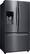 Angle. Samsung - 24.6 Cu. Ft. French Door Fingerprint Resistant Refrigerator - Black Stainless Steel.