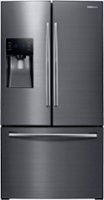 Samsung - 24.6 Cu. Ft. French Door Fingerprint Resistant Refrigerator - Black Stainless Steel - Front_Zoom