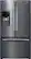 Front. Samsung - 24.6 Cu. Ft. French Door Fingerprint Resistant Refrigerator - Black Stainless Steel.