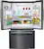 Alt View 1. Samsung - 24.6 Cu. Ft. French Door Fingerprint Resistant Refrigerator - Black Stainless Steel.