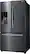 Left. Samsung - 24.6 Cu. Ft. French Door Fingerprint Resistant Refrigerator - Black Stainless Steel.