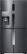 Front. Samsung - 22.5 cu. ft. 4-Door Flex French Door Counter Depth Refrigerator with Convertible Zone - Black stainless steel.
