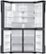 Alt View Zoom 2. Samsung - 22.5 Cu. Ft. Counter Depth 4-Door Flex French Door Fingerprint Resistant Refrigerator with Convertible Zone - Black Stainless Steel.